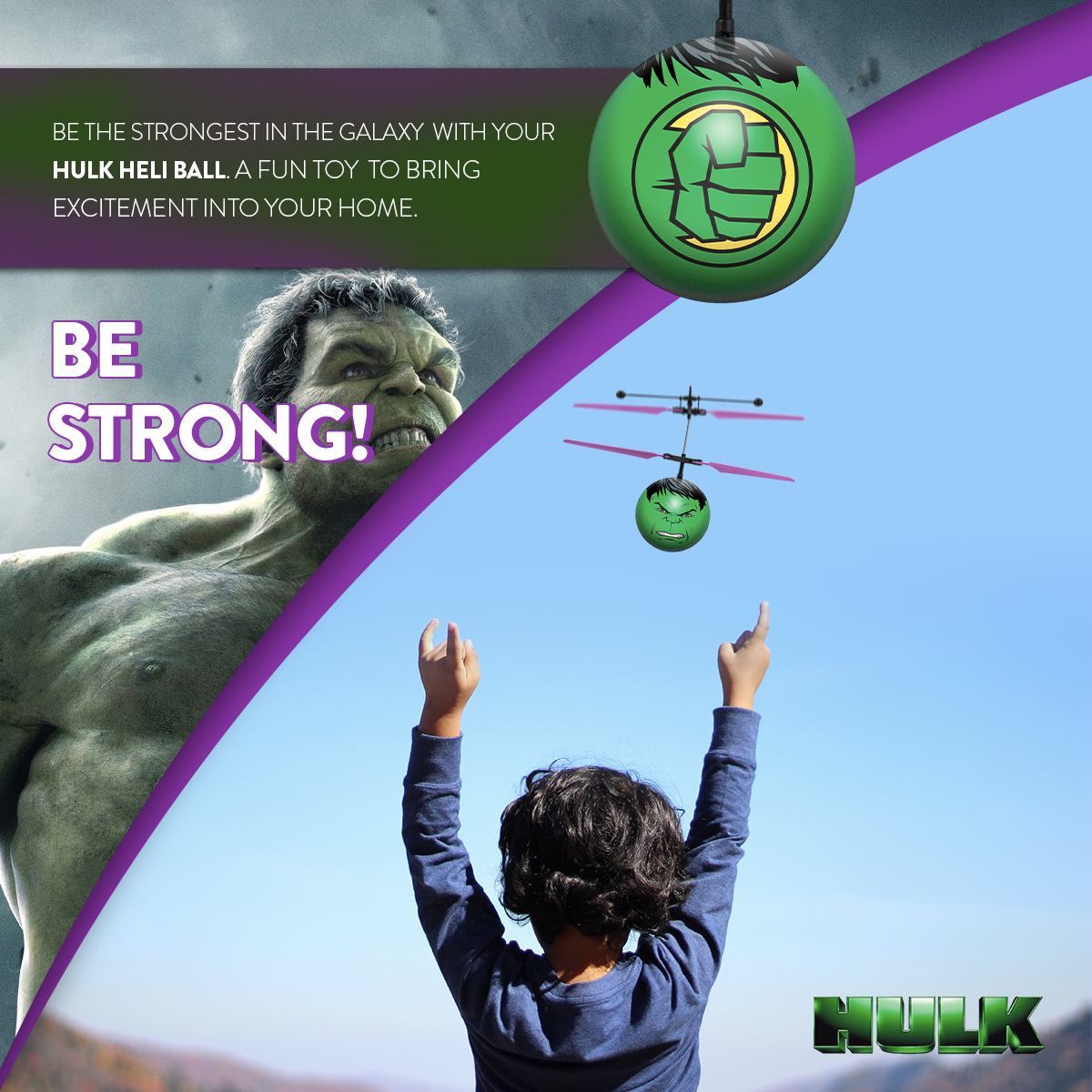 Marvel Avengers Hulk IR UFO Ball Helicopter