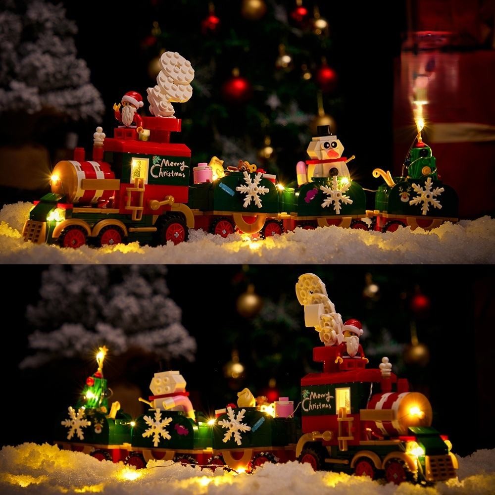 Santa Claus Train Building Blocks