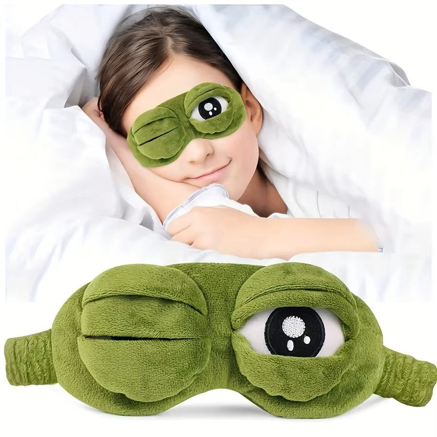 3D Frog Sleep Mask – Soft Natural Sleeping Eyeshade