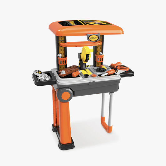 Lil’ Builder Suitcase Playset – 36 Piece Kids Construction Role-Play Kit