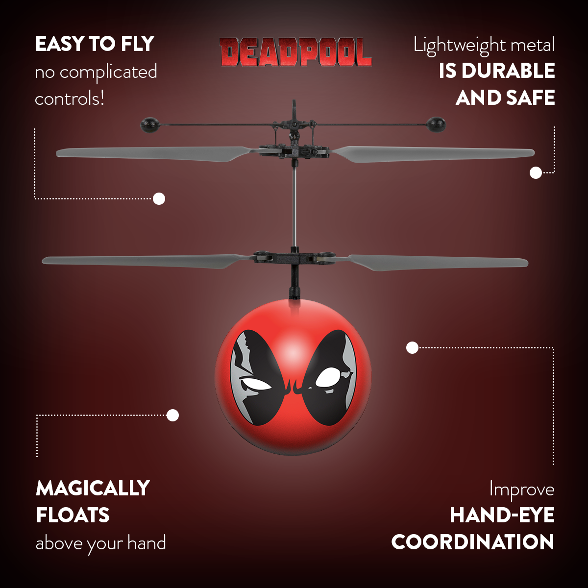 Marvel X-Men Deadpool IR UFO Ball Helicopter