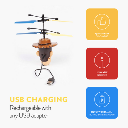 Pixar Toy Story Emoji Woody IR UFO Ball Helicopter