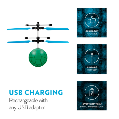 Nickelodeon TMNT Leonardo IR UFO Ball Helicopter