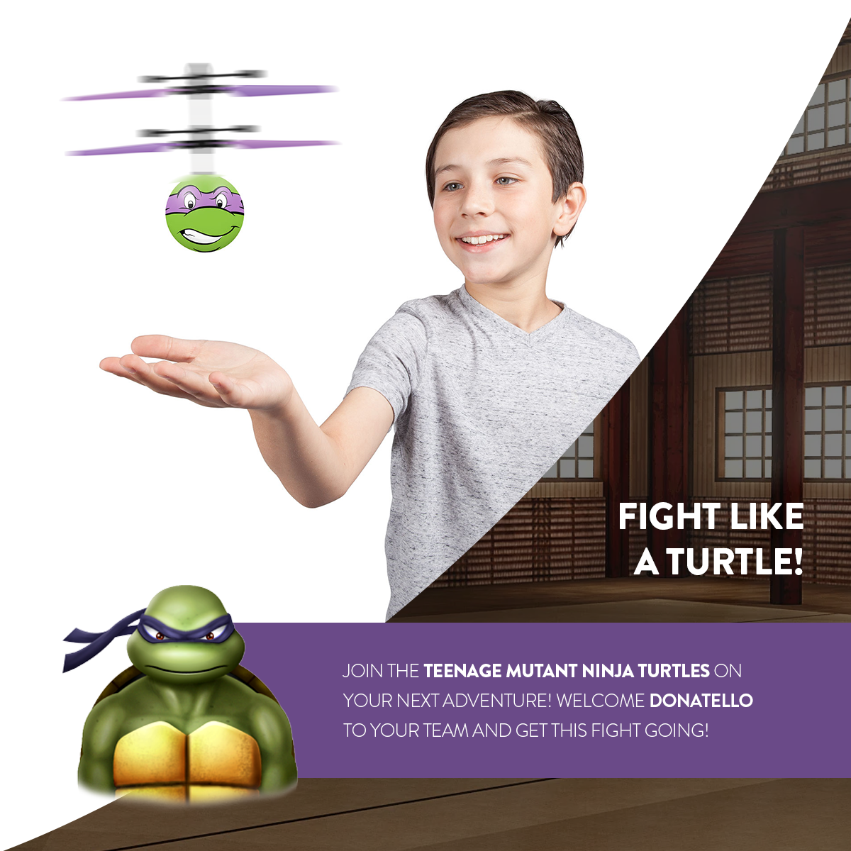 Nickelodeon TMNT Donatello IR UFO Ball Helicopter