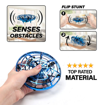 Intelli Sense Motion Sensing UFO Helicopter – Hand-Controlled Hover Helicopter with LED Lights & USB Charger