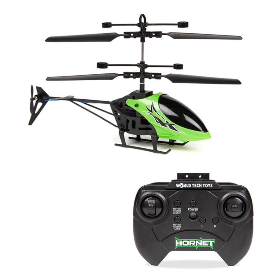 Hornet Glow in the Dark 2CH IR Helicopter – Mini Remote Control Indoor Chopper with LED Lights and USB Recharge