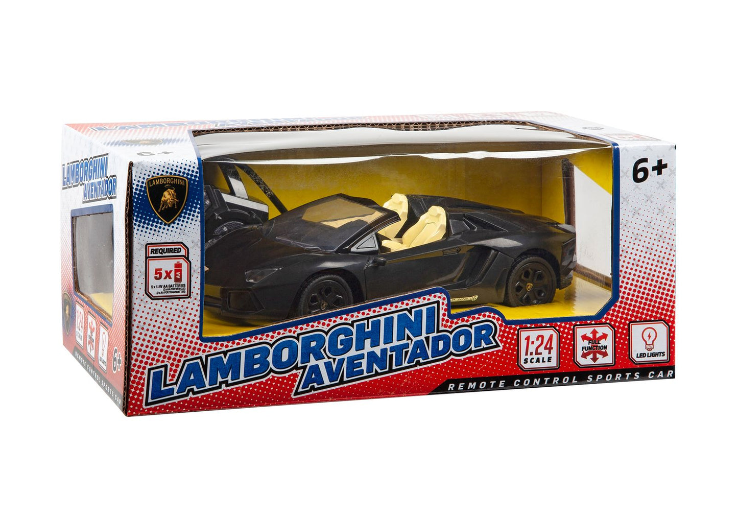 Lamborghini Aventador Roadster RC Open-Top Supercar - 1:24 Scale Replica
