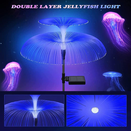 7-Color Changing Jellyfish LED Lamp – Luminous Christmas Outdoor Light
