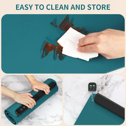 2025 Foldable Electric Food Warming Mat – Fast-Heating Silicone Warming Tray – Smart Temperature Control & Auto Shut-Off