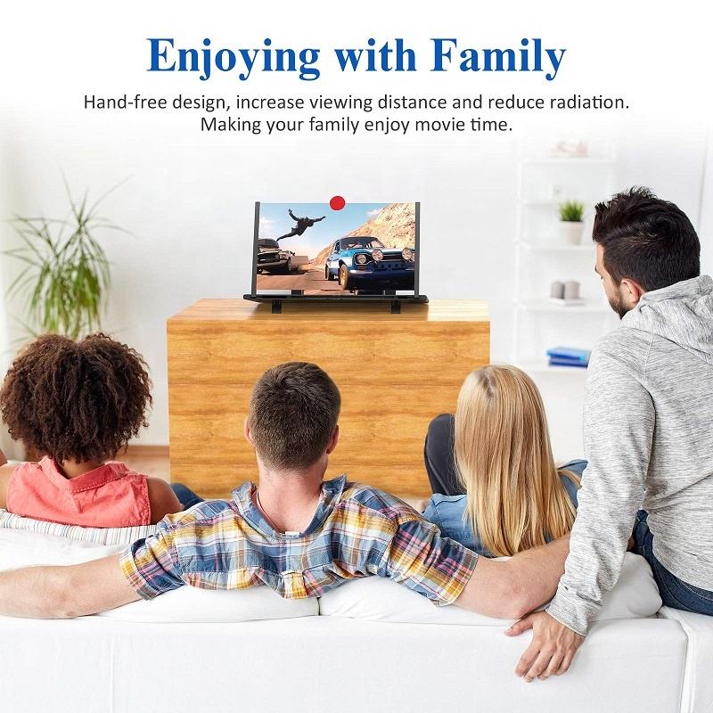 11-Inch 3D Mobile Phone Screen Magnifier with Folding Stand