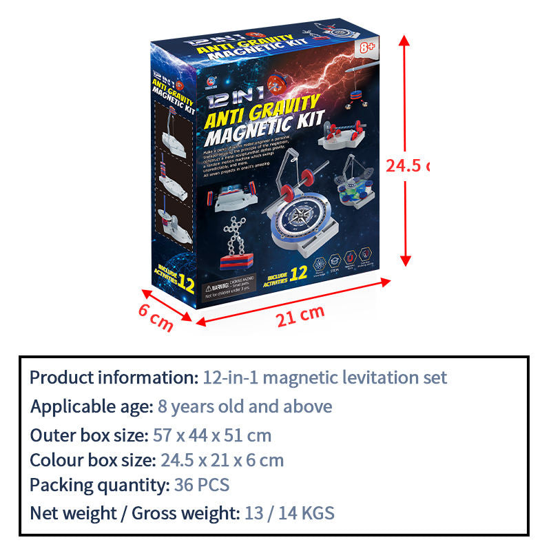 12-in-1 Anti-Gravity Magnetic Science Experiment Kit