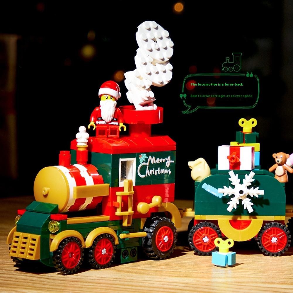 Santa Claus Train Building Blocks