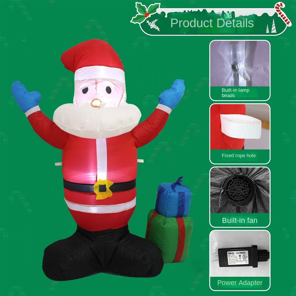 Outdoor Inflatable Giant Santa Claus Decoration – Festive Air-Blown Christmas Display