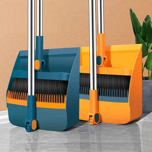 Vertical Folding Broom & Dustpan Set (Space-Saving Cleaning Combo)