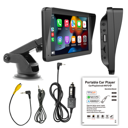 7-Inch Portable Touchscreen Car Multimedia Player with Wireless Connectivity