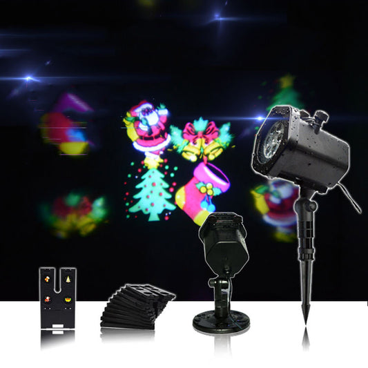 Outdoor Holiday Projector LED Light – 12 Interchangeable Slides for Christmas, Halloween, Easter, New Year & Seasonal Party Decorations, Waterproof Projection Lamp