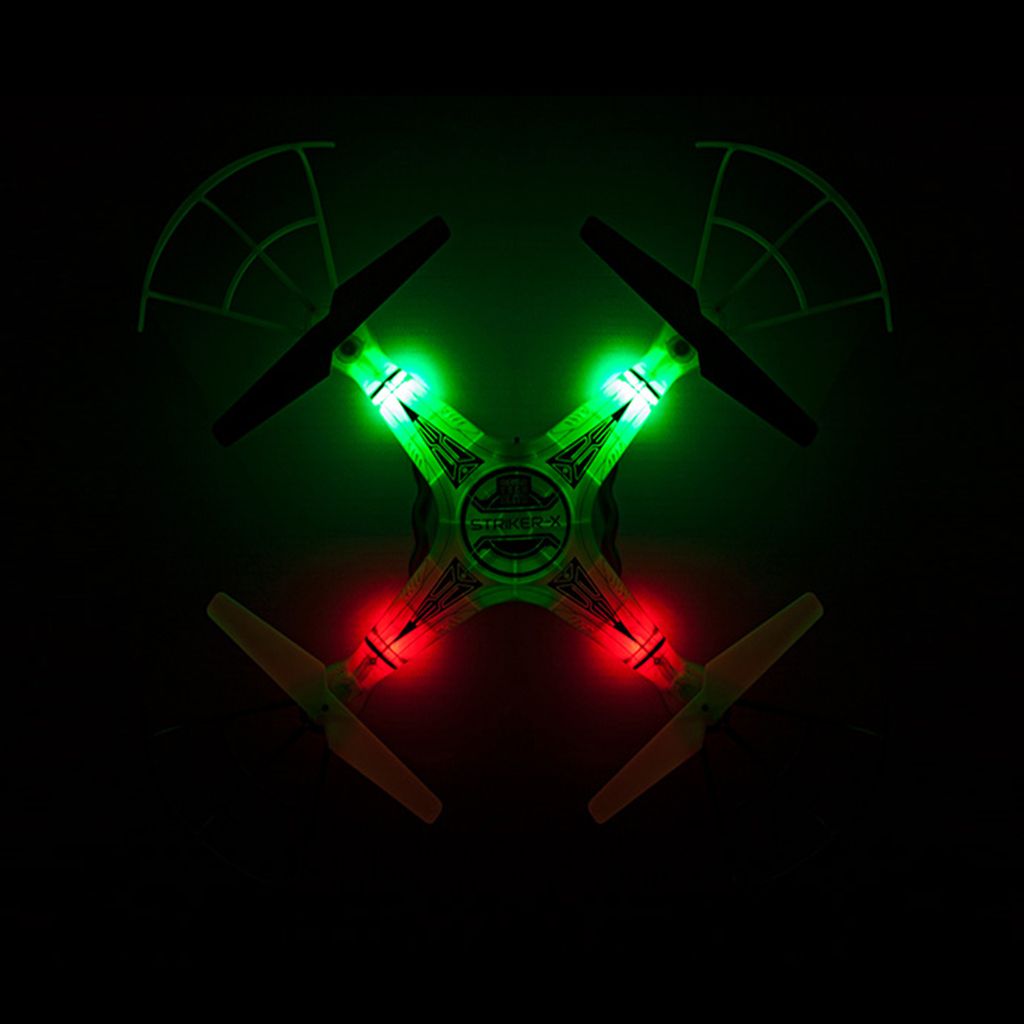 Striker-X Glow-in-the-Dark HD Camera Drone – 2.4GHz RC Quadcopter with HD Video & Night Flight Lights