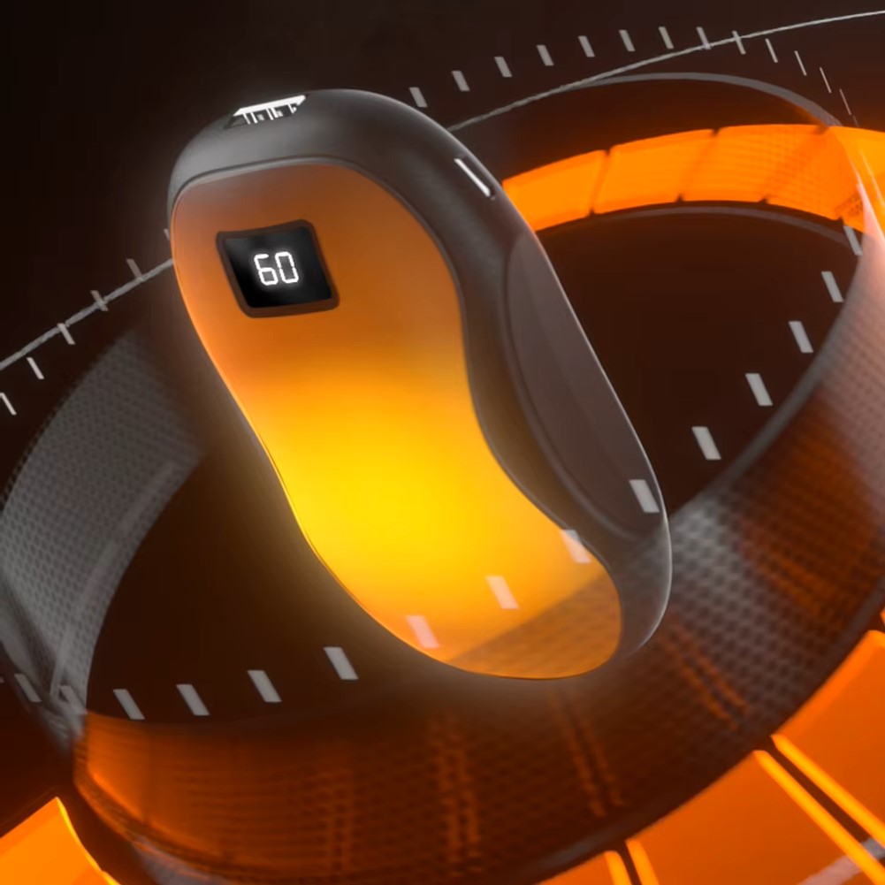 2-in-1 Portable Hand Warmer & 3500mAh Power Bank – 3-Gear Adjustable Heat, Digital Display, Overheat Protection – Compact Pocket Heater for Outdoors