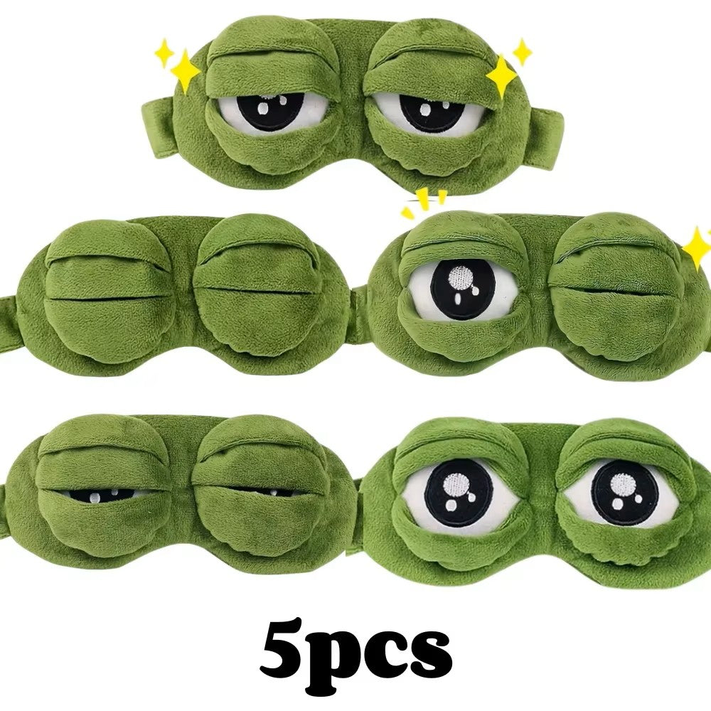 3D Frog Sleep Mask – Soft Natural Sleeping Eyeshade