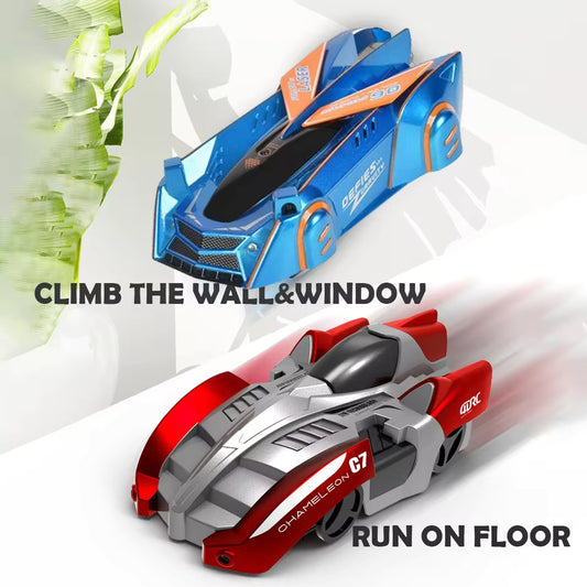 Wall Climbing Remote Control Car - 360° Rotating Dual Mode with Headlights