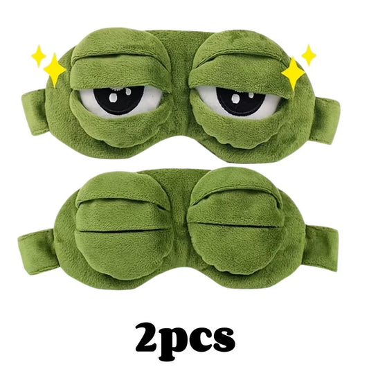 3D Frog Sleep Mask – Soft Natural Sleeping Eyeshade