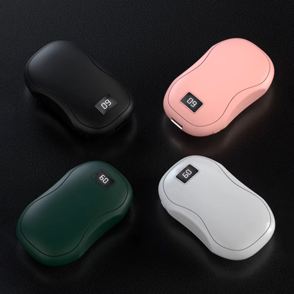 2-in-1 Portable Hand Warmer & 3500mAh Power Bank – 3-Gear Adjustable Heat, Digital Display, Overheat Protection – Compact Pocket Heater for Outdoors