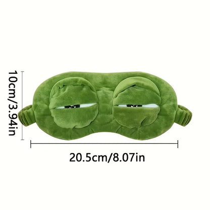 3D Frog Sleep Mask – Soft Natural Sleeping Eyeshade