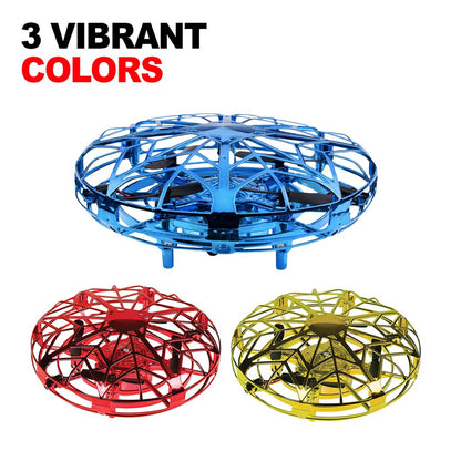 Intelli Sense Motion Sensing UFO Helicopter – Hand-Controlled Hover Helicopter with LED Lights & USB Charger