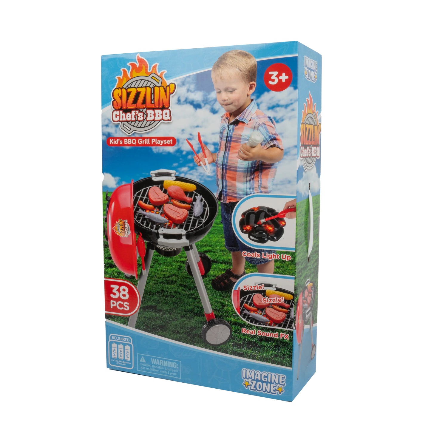 Sizzling Chef’s BBQ Playset – 38-Piece Kids Grill & Cooking Kit