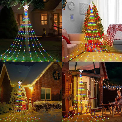 Solar LED Star String Lights – 8-Mode Christmas Fairy Lights for Indoor & Outdoor