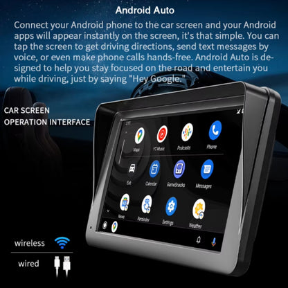 7-Inch Portable Touchscreen Car Multimedia Player with Wireless Connectivity