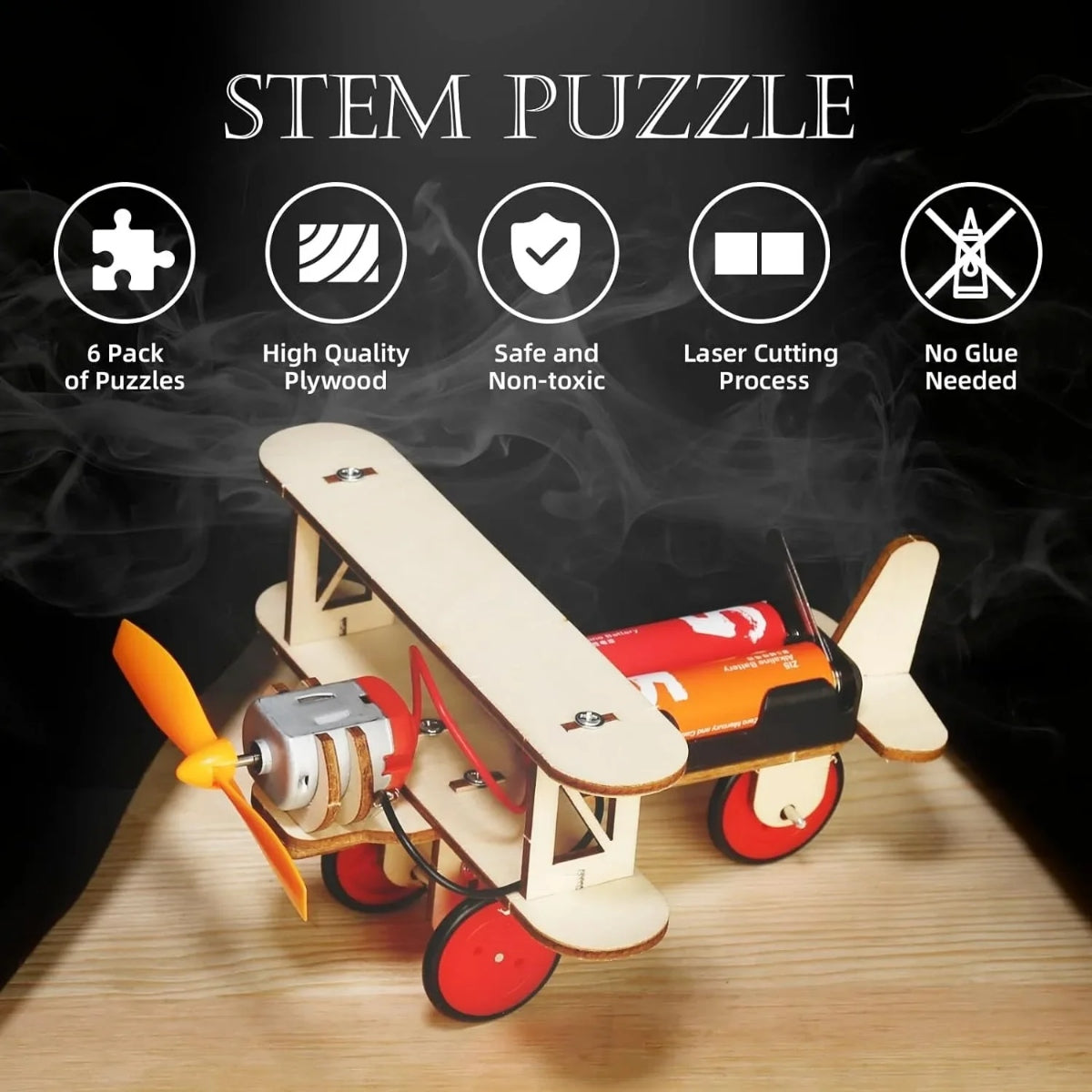 Wooden STEM 3D Vehicle Building Kit
