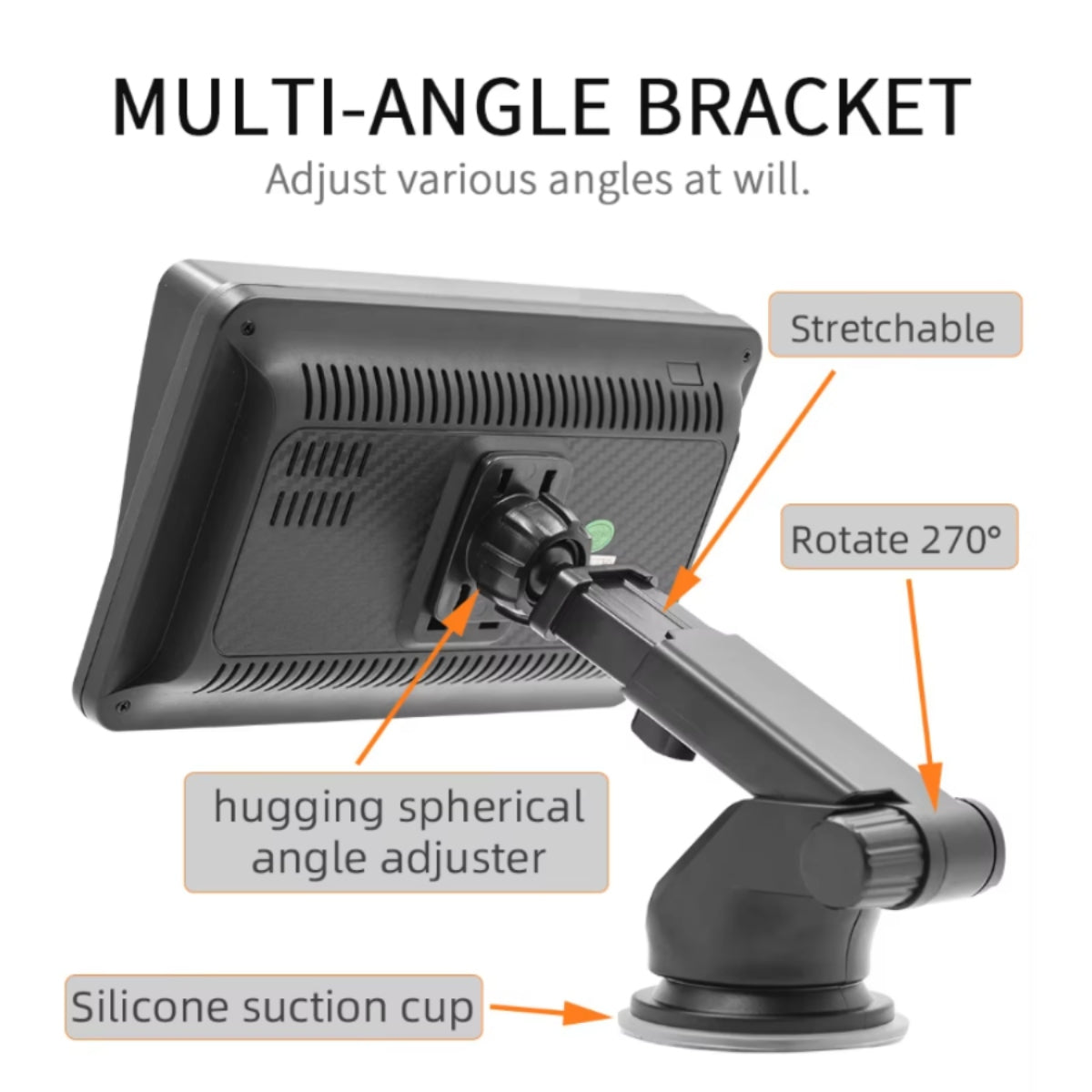 7-Inch Portable Touchscreen Car Multimedia Player with Wireless Connectivity