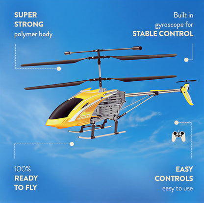 Hercules 3.5CH Gyro Helicopter – Unbreakable Remote Control Helicopter with LED Lights and USB Recharge