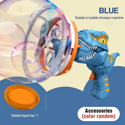 2 in 1 Electric Bubble Gun Toy Kids Fun Dinosaur